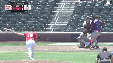 Charlie Condon singles on a ground ball to left fielder Nick Pratto. Zac Veen scores.