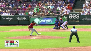 Carter Graham singles on a ground ball to left fielder Kole Myers. Carlos Sanchez scores.