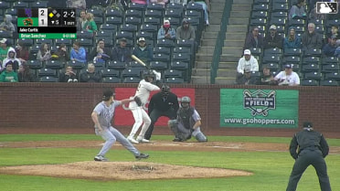 Brian Sanchez singles on a ground ball to center fielder Ely Brown. Shalin Polanco scores.