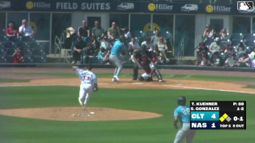 Jacob Gonzalez singles on a fly ball to left fielder Tyler Black. Oliver Dunn scores. Korey Lee to 3rd.