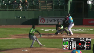 Nate Nankil homers (1) on a line drive to left field. Devin Taylor scores.