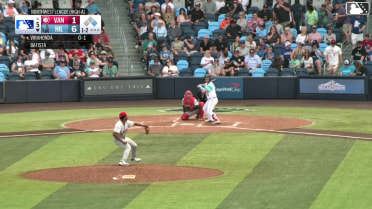 Carlos Virahonda homers (6) on a fly ball to left field. Kayson Cunningham scores.