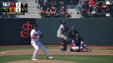 Jack O'Dowd singles on a sharp line drive to right fielder Cam Maldonado. Luis Mendez scores.