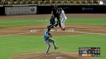 Caden Merritt homers (2) on a fly ball to left field.