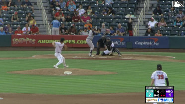 Trenton Brooks homers (3) on a fly ball to left field.
