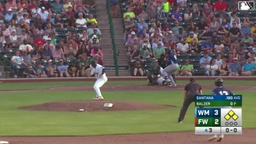 Cristian Santana hit by pitch. Luke Shliger scores. Jackson Strong to 3rd. Andrew Sojka to 2nd.