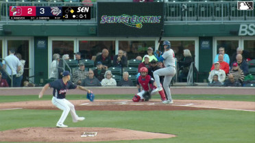 Josh Kasevich triples (2) on a fly ball to center fielder Steward Berroa. Ismael Munguia scores.