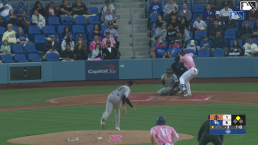 Joendry Vargas singles on a sharp ground ball to left fielder Damian Bravo. Chase Harlan scores.