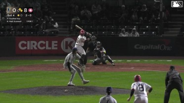 Matt Scannell doubles (3) on a sharp fly ball to center fielder Anthony Scull. Tucker Toman scores. Jacob Sharp to 3rd.