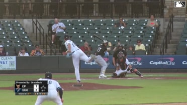 Carlos Rodríguez singles on a fly ball to second baseman Cavan Biggio. Nate Mondou scores.