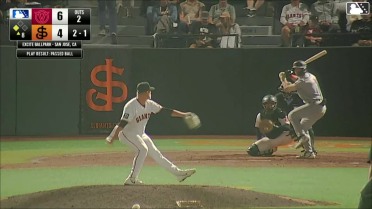 Carson Kerce singles on a line drive to left fielder Oliver Tejada. Victor Santana scores.