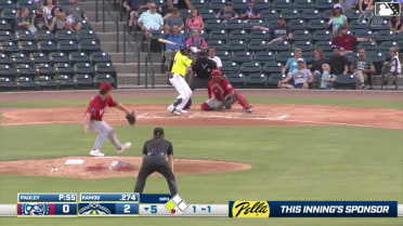 Henry Ramos out on a sacrifice fly to center fielder Jaden Fauske. Angel Ramirez scores.