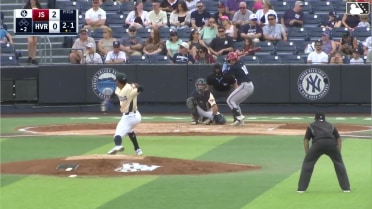 Kodey Shojinaga out on a sacrifice fly to center fielder Willy Montero. Tyler Pettorini scores.