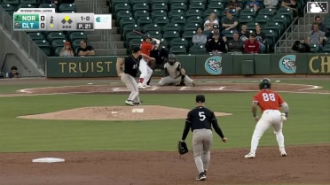 Oliver Dunn singles on a ground ball to center fielder Jud Fabian. Korey Lee scores.