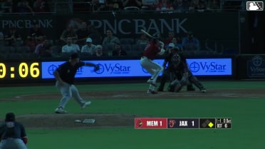 Graham Pauley homers (5) on a fly ball to right field. Agustín Ramírez scores.