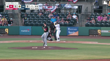 Angel Mateo homers (5) on a fly ball to left center field.