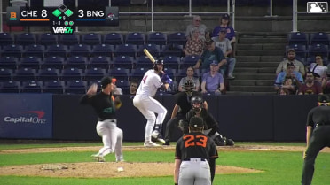 JT Schwartz doubles (11) on a sharp line drive to right fielder Thomas Sosa. Nick Roselli scores. Jose Ramos to 3rd.