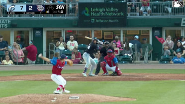 Juan Brito homers (7) on a fly ball to right field.