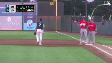 Jacob Gonzalez lines an RBI single to left field