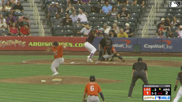 Bryant Betancourt doubles (4) on a fly ball to right fielder Brayan Buelvas. Nic Kent scores.