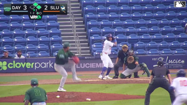 Jeremy Rodriguez singles on a ground ball to left fielder Drew Davies. Branny De Oleo scores. Chase Meggers to 2nd.
