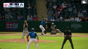 Hyeseong Kim out on a sacrifice fly to right fielder Charlie Condon. Noah Miller scores. Michael Siani to 3rd.