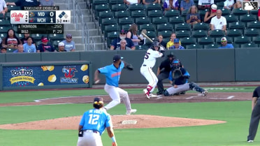 Jay Thomason singles on a ground ball to left fielder Devin Taylor. Kyle DeBarge scores. Caden Kendle scores.