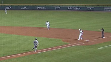 Tommy White starts a smooth double play
