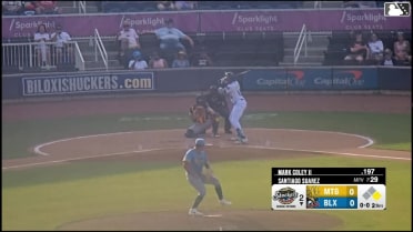 Mark Coley II doubles (3) on a ground ball to left fielder Ryan Spikes. Jheremy Vargas scores.