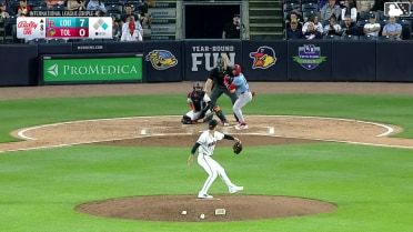 Francisco Urbaez homers (3) on a fly ball to left center field. Sam Haggerty scores.
