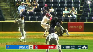 Lucas Ramirez doubles (20) on a sharp fly ball to right fielder Javier Herrera. TJ Ford scores. John Wimmer scores. Gavin Grahovac to 3rd.