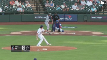 Trenton Brooks homers (4) on a fly ball to right field.