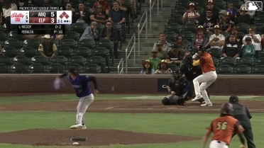 Mason McCoy doubles (1) on a sharp fly ball to center fielder Drew Avans. Pablo Reyes scores. Sung-Mun Song scores. Nick Solak scores.