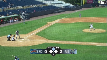Aidan Smith doubles (8) on a line drive to right fielder Yeremy Cabrera. Sammy Stafura scores.