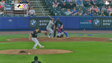 Milan Tolentino doubles (22) on a sharp line drive to right fielder Jose Ramos. Kody Huff scores.