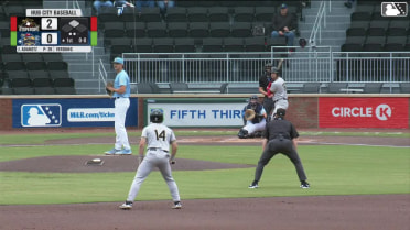 Cody Miller doubles (9) on a line drive to left fielder Chandler Pollard. Isaiah Drake scores. John Gil scores.