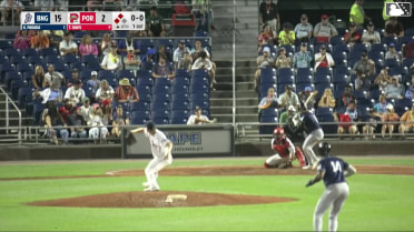 Kevin Parada out on a sacrifice fly to center fielder Will Turner. Billy Amick scores. Yohairo Cuevas to 3rd.