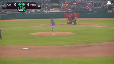 Marek Houston out on a sacrifice fly to left fielder Won-Bin Cho. Jay Thomason scores.