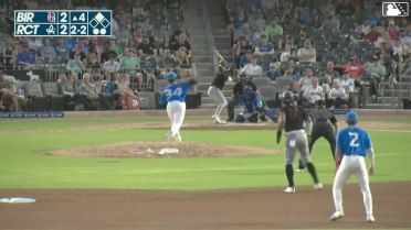 Andy Weber singles on a line drive to left fielder Raudi Rodriguez. Wilfred Veras scores.