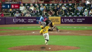 Victor Arias triples (3) on a fly ball to center fielder Seth Stephenson. Cutter Coffey scores.