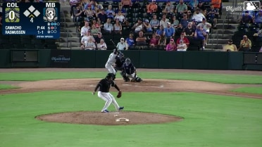 Connor Rasmussen homers (5) on a fly ball to right field.