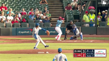 Héctor Rodríguez homers (21) on a fly ball to center field.