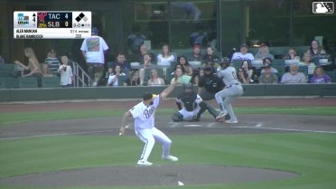 Ryan Bliss out on a sacrifice fly to left fielder Nelson Rada. Colin Davis scores.