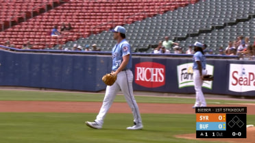 Shane Bieber's first Bisons strikeout