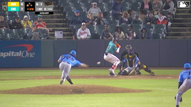 Frederick Bencosme grounds out, shortstop Angel Genao to first baseman Ralphy Velazquez. Tavian Josenberger scores.