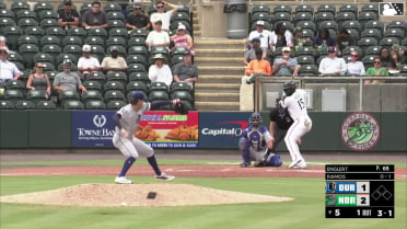 Bryan Ramos homers (2) on a fly ball to center field.