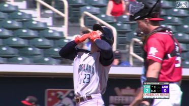 J.J. Matijevic crushes a towering home run to center