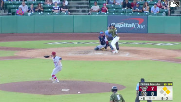 Ryan Jackson triples (1) on a line drive to right fielder Orlando Martinez. Luis Verdugo scores. Kai Roberts scores.