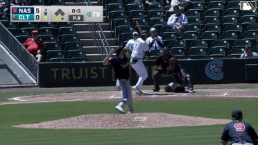 Jacob Gonzalez homers (5) on a fly ball to right center field.