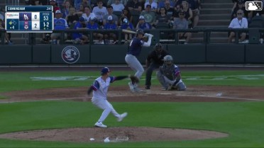 Carter Cunningham singles on a sharp line drive to right fielder DJ Gladney. Victor Arias scores.